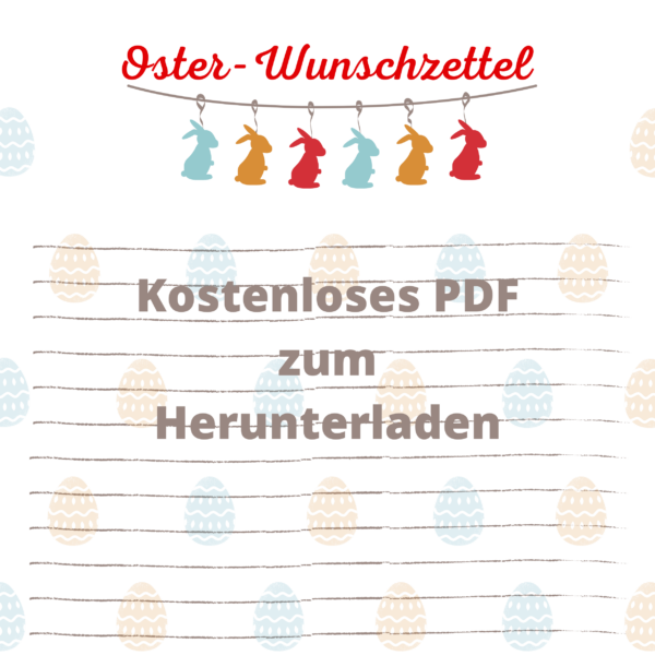 Wunschzettel für Ostern- kostenloses PDF zum Download