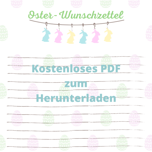 Wunschzettel Ostern Pastell