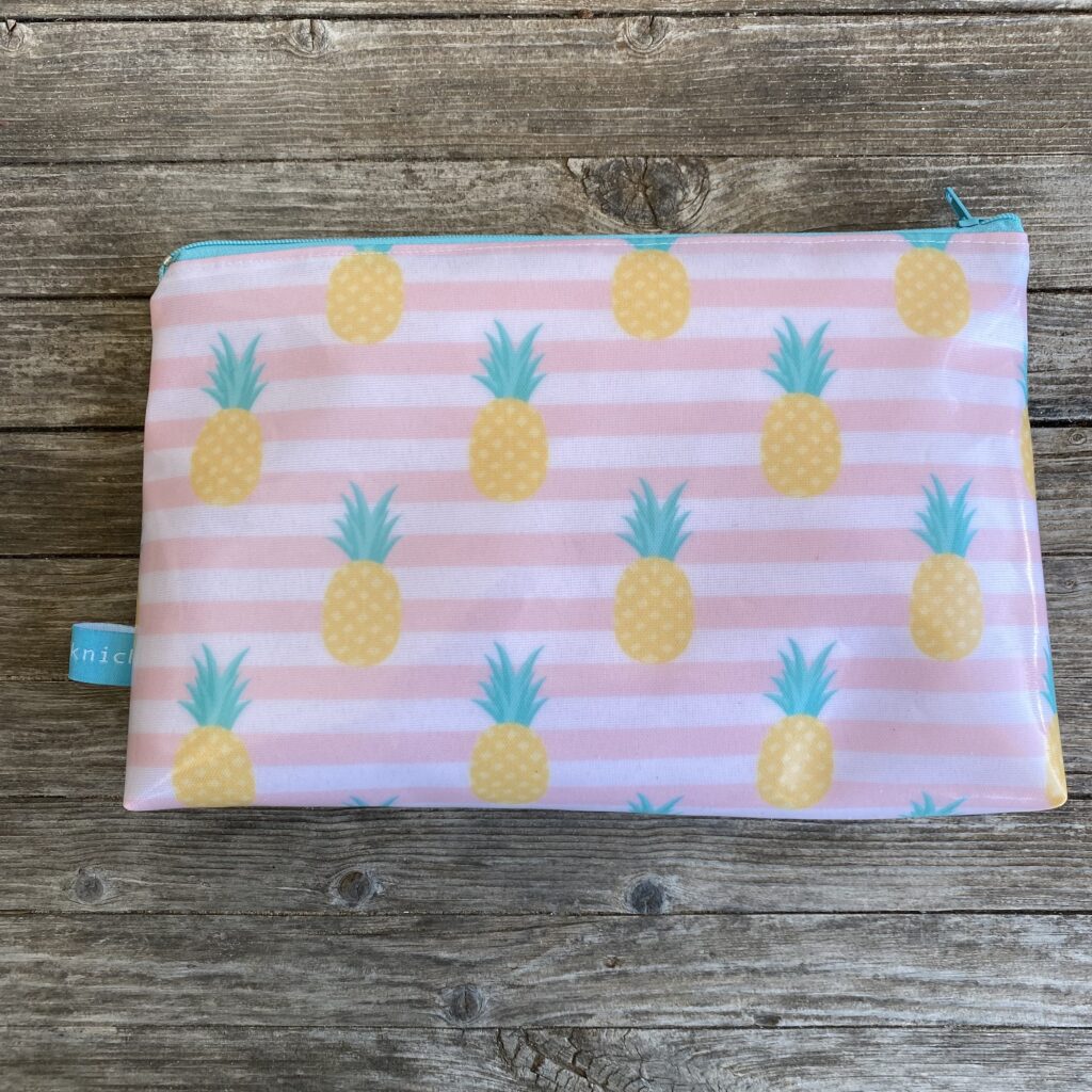 Schwimmtasche/ Wetbag/ Kulturbeutel 'Hallo Sommer' Ananas, gestreift