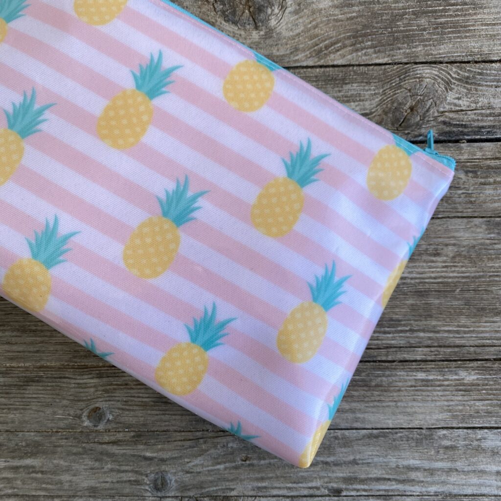 Schwimmtasche/ Wetbag/ Kulturbeutel 'Hallo Sommer' Ananas, gestreift