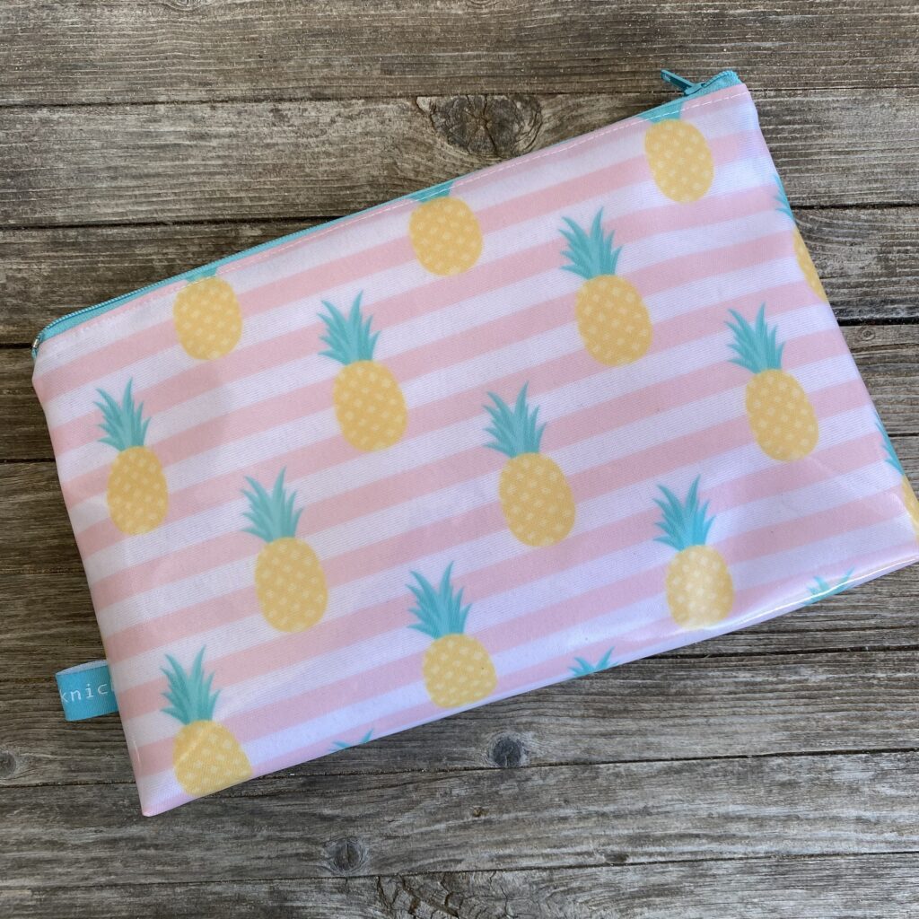 Schwimmtasche/ Wetbag/ Kulturbeutel 'Hallo Sommer' Ananas, gestreift