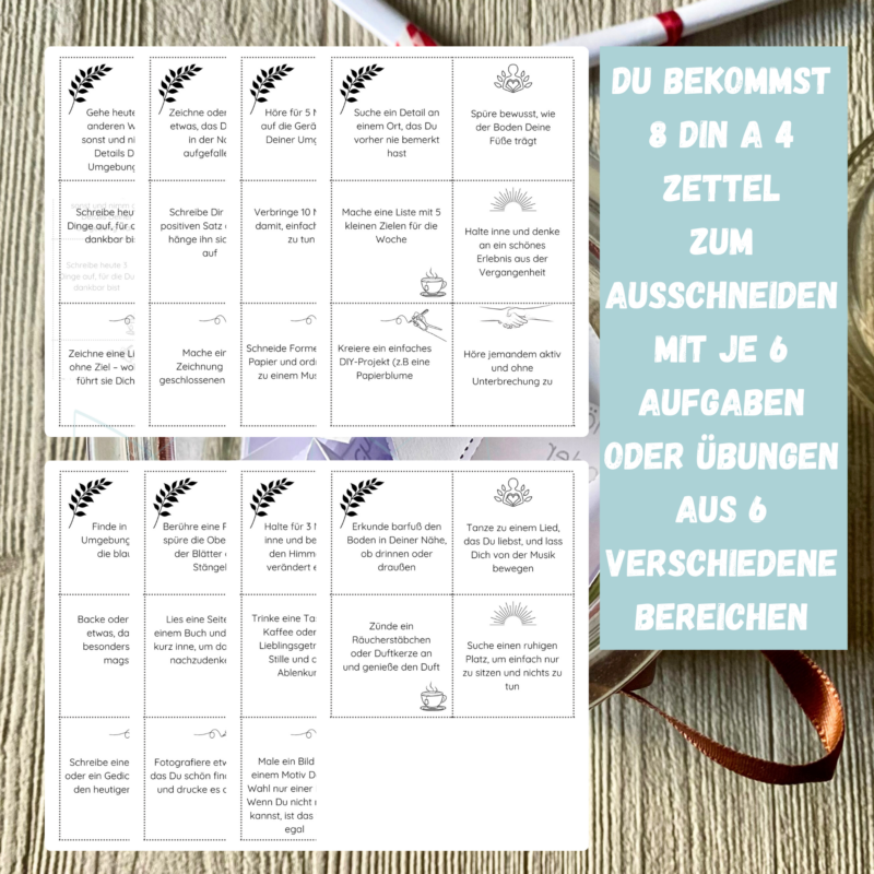 achtsamer Jahreskalender - 52 Wochen - Wochenkalender - Digitaler Download PDF