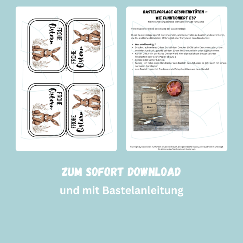 Geschenktuete Frohe Ostern Hase (7)