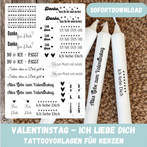 Kerzentattoos Valentinstag