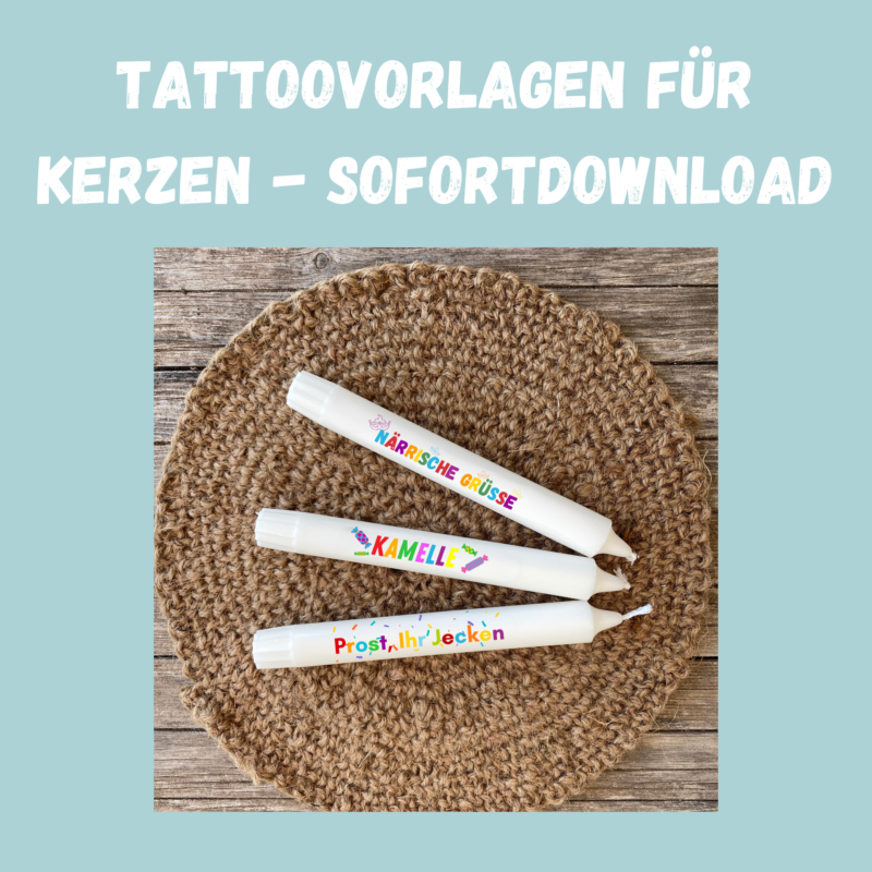 Kerzentattoos Karneval Fasching