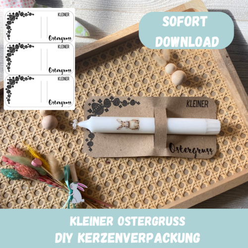 Kerzenverpackung Kleiner Ostergruss