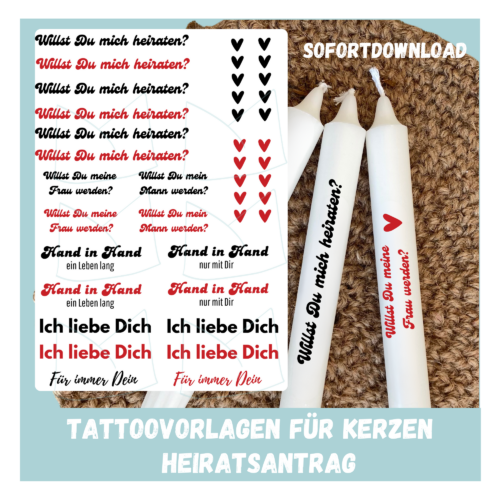 Seite 1 - Titelbild Kerzentattoos Heiratsantrag