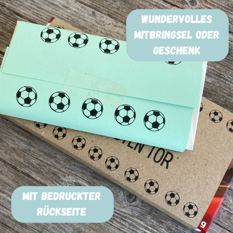 Fussball Nervennahrung - Schokoladenbanderole, Verpackung für Schokolade 100 g & 200 g Tafeln - Digitaler Download - PDF