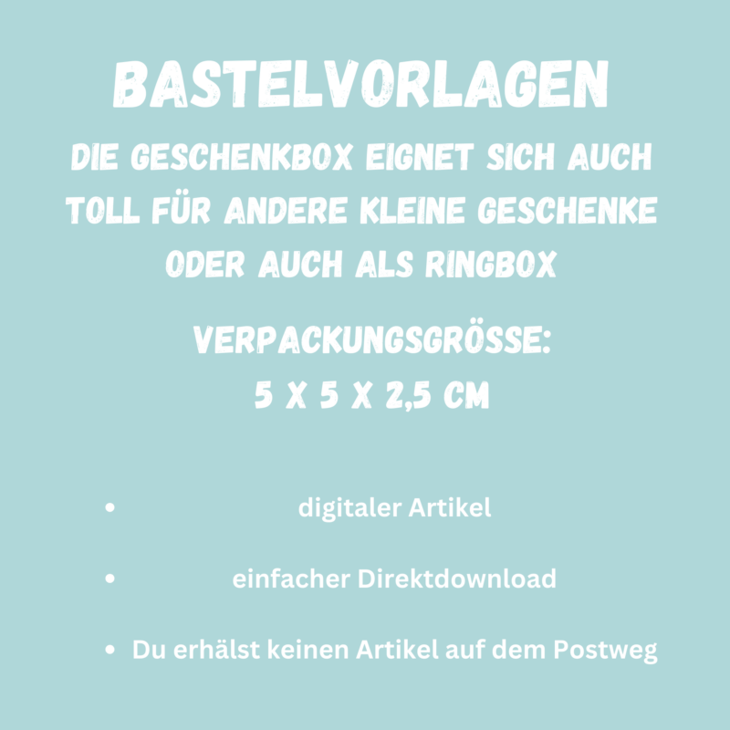 Geschenkkarton/ Verpackung für Teelichter, blanko - Bastelvorlage zum selber basteln - Download